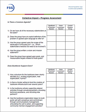 Image of Collective Impact Progress Assessment doc.