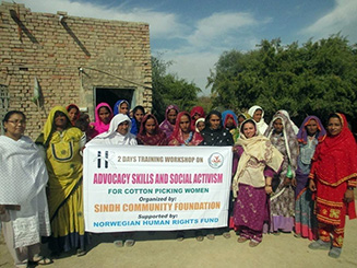 Photo of training workshop for women group leaders on social activism and advocacy skills