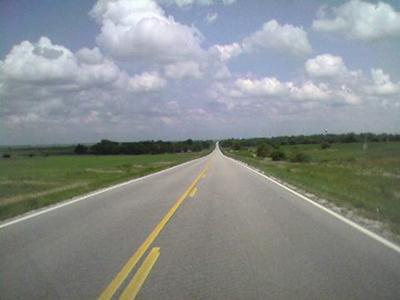 Photo of a Kansas highway.