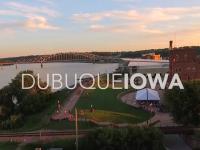 Image of the title "Inclusive Dubuque" over the cityscape.